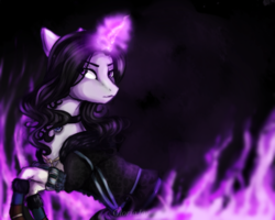 Size: 1024x819 | Tagged: safe, artist:gloriajoy, pony, unicorn, crossover, magic, ponified, solo, the witcher, yennefer of vengerberg