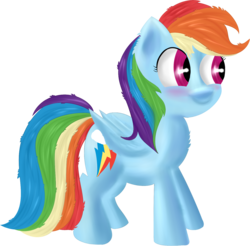 Size: 1497x1473 | Tagged: safe, artist:brok-enwings, rainbow dash, pony, g4, blushing, female, simple background, solo, transparent background