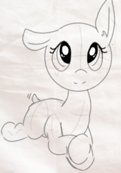 Size: 557x791 | Tagged: safe, artist:anonymous, oc, oc only, oc:sketchy (8chan), /pone/, 8chan, cute, cyoa:sketchy, smiling, solo, tail wag