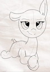 Size: 560x794 | Tagged: safe, artist:anonymous, oc, oc only, oc:sketchy (8chan), /pone/, 8chan, bedroom eyes, cute, cyoa:sketchy, smug, solo, tail wag