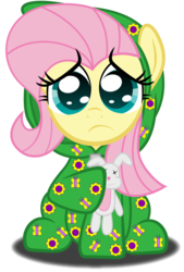 Size: 1350x2000 | Tagged: safe, artist:spellboundcanvas, fluttershy, g4, cute, female, footed sleeper, plushie, shyabetes, simple background, solo, transparent background