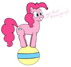 Size: 2216x2092 | Tagged: safe, artist:painter5544, pinkie pie, g4, ball, female, solo
