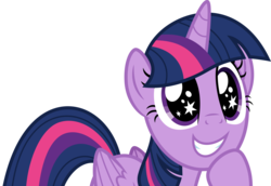 Size: 5000x3442 | Tagged: safe, artist:dashiesparkle, twilight sparkle, alicorn, pony, g4, top bolt, female, folded wings, mare, simple background, solo, starry eyes, transparent background, twilight sparkle (alicorn), vector, wingding eyes