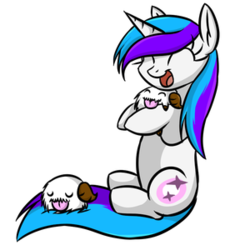 Size: 276x300 | Tagged: safe, artist:commypink, derpibooru exclusive, oc, oc only, oc:icy shimmer, poro, cutie mark, eyes closed, happy, league of legends, simple background, sitting, smiling, solo, transparent background, vector