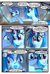 Size: 1024x1497 | Tagged: safe, artist:kazziepones, artist:ketirz, dj pon-3, vinyl scratch, oc, oc:lonely hooves, comic:lonely hooves, g4, glasses