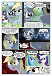Size: 1024x1497 | Tagged: safe, artist:kazziepones, artist:ketirz, derpy hooves, dj pon-3, rainbow dash, rarity, vinyl scratch, oc, oc:lonely hooves, pegasus, pony, comic:lonely hooves, g4, female, glasses, mare