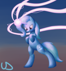 Size: 1783x1925 | Tagged: safe, artist:uber-dragon, trixie, pony, unicorn, g4, female, grin, magic, mare, rearing, smiling, solo