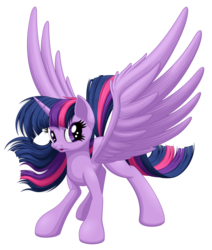 Size: 2680x3160 | Tagged: safe, artist:ohemo, twilight sparkle, alicorn, pony, g4, female, high res, mare, simple background, solo, spread wings, transparent background, twilight sparkle (alicorn)