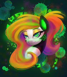 Size: 2283x2626 | Tagged: safe, artist:joan-grace, oc, oc only, earth pony, pony, abstract background, bust, female, high res, mare, solo