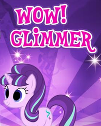 Size: 273x338 | Tagged: safe, edit, gameloft, starlight glimmer, pony, unicorn, g4, creepy, cropped, empty eyes, female, no catchlights, smiling, solo, text, wow, wow! glimmer