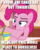 Size: 548x684 | Tagged: safe, edit, edited screencap, screencap, pinkie pie, g4, female, flirting, image macro, meme, solo