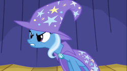 Size: 1366x768 | Tagged: safe, screencap, trixie, pony, boast busters, g4, angry, female, mare, solo