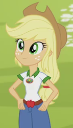 Size: 182x318 | Tagged: safe, screencap, applejack, equestria girls, g4, my little pony equestria girls: legend of everfree, female, outfit catalog, solo