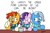 Size: 1973x1290 | Tagged: safe, artist:bobthedalek, starlight glimmer, sunburst, trixie, pony, unicorn, g4, bisexual, blushing, clothes, cup, dialogue, female, frown, hoof hold, lesbian, love triangle, male, mare, open mouth, polyamory, scarf, ship:starburst, ship:startrix, ship:startrixburst, shipping, simple background, straight, table, teacup, teapot, trio, underhoof, white background, wide eyes