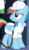 Size: 266x460 | Tagged: safe, screencap, rainbow dash, tank, pegasus, pony, g4, my little pony: friendship is magic, tanks for the memories, clothes, cropped, female, looking back, mare, outfit catalog, solo focus, weather factory, weather factory uniform