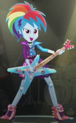 Size: 577x930 | Tagged: safe, screencap, rainbow dash, equestria girls, friendship through the ages, g4, my little pony equestria girls: rainbow rocks, cropped, female, outfit catalog, rainbow punk, solo