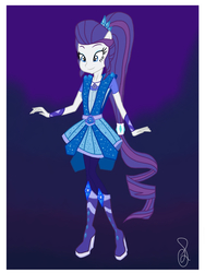 Size: 768x1024 | Tagged: safe, artist:ilaria122, rarity, equestria girls, g4, my little pony equestria girls: legend of everfree, 1273000, alternate hairstyle, boots, clothes, crystal guardian, female, high heel boots, ponied up, shoes, smiling, solo