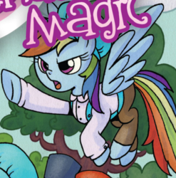 Size: 580x587 | Tagged: safe, idw, rainbow dash, g4, spoiler:comic, female, outfit catalog, solo