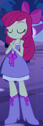 Size: 258x758 | Tagged: safe, screencap, apple bloom, micro chips, equestria girls, g4, my little pony equestria girls, boots, clothes, cowboy boots, cropped, dress, fall formal, fall formal outfits, female, outfit catalog, solo, wiki, wikipedia