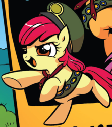 Size: 427x480 | Tagged: safe, idw, apple bloom, scootaloo, g4, spoiler:comic, filly guides, outfit catalog