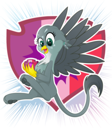 Size: 5000x5669 | Tagged: safe, artist:rainbownspeedash, gabby, griffon, g4, absurd resolution, cute, cutie mark, female, gabbybetes, looking down, paw pads, paws, simple background, smiling, solo, transparent background, underpaw, vector
