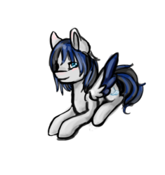 Size: 867x921 | Tagged: safe, artist:kittysplasher, oc, oc only, oc:black ice, pegasus, pony, smiling, solo, spread wings