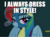 Size: 468x346 | Tagged: safe, edit, edited screencap, screencap, rainbow dash, g4, newbie dash, bedroom eyes, clothes, female, image macro, meme, rainbow dash always dresses in style, rainbow fash, seductive, solo, wonderbolts uniform