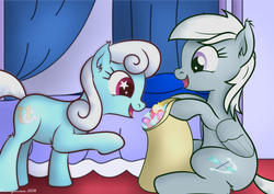 Size: 1274x900 | Tagged: safe, artist:bluemeganium, linky, shoeshine, silverspeed, pony, g4, fanfic, fanfic art, gem