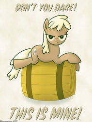 Size: 828x1088 | Tagged: safe, artist:bluemeganium, mjölna, pony, g4, barrel, solo