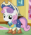 Size: 783x897 | Tagged: safe, screencap, sweetie belle, pony, unicorn, g4, on your marks, cute, diasweetes, female, filly, outfit catalog, smiling, solo, square dance