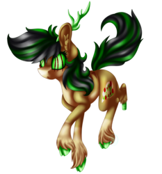 Size: 2067x2221 | Tagged: safe, artist:immagoddampony, oc, oc only, oc:blind jump, antlers, cloven hooves, high res, solo