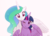 Size: 1836x1306 | Tagged: safe, artist:akeahi, princess celestia, twilight sparkle, alicorn, pony, g4, blushing, cute, cutelestia, duo, female, floppy ears, front view, gradient background, hug, lesbian, looking at each other, one eye closed, partially open wings, ship:twilestia, shipping, simple background, smiling, snuggling, twiabetes, twilight sparkle (alicorn), white background, wings