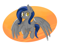 Size: 999x799 | Tagged: safe, artist:citizensmiley, oc, oc only, oc:bernd, ear fluff, looking at you, smiling, solo, spread wings