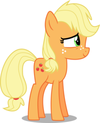 Size: 2133x2599 | Tagged: safe, artist:anhel032015, applejack, g4, where the apple lies, female, freckles, high res, show accurate, simple background, solo, teenage applejack, transparent background, vector, younger