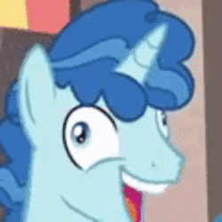 Size: 360x360 | Tagged: safe, screencap, party favor, pony, g4, to where and back again, animated, cropped, derp, faic, gif, i didn't listen, laughing, male, open mouth, solo, stallion, wide eyes