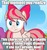 Size: 422x447 | Tagged: safe, edit, edited screencap, screencap, angel wings, pegasus, pony, g4, my little pony: friendship is magic, top bolt, alexis heule, bow, cloud, drama, false alarm, female, female focus, folded wings, fridge horror, frown, hair bow, image macro, imgflip, impact font, jossed, looking at you, make a wish, make a wish foundation, mare, meme, rainbow, solo focus, tearjerker, wide eyes, wings