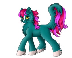 Size: 706x564 | Tagged: safe, oc, oc only, oc:izu, cat pony, hybrid, original species, fusion, solo, unshorn fetlocks