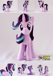 Size: 3508x4961 | Tagged: safe, artist:nekokevin, starlight glimmer, pony, unicorn, series:nekokevin's glimmy, g4, duality, female, irl, looking at you, mare, photo, plushie, self ponidox, sitting, smiling, solo