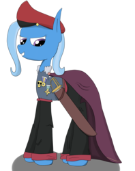 Size: 1346x1702 | Tagged: safe, artist:iados, trixie, pony, unicorn, g4, commissar, female, imperial guard, mare, simple background, solo, transparent background, warhammer (game), warhammer 40k