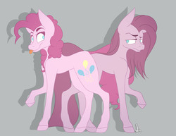 Size: 3553x2744 | Tagged: safe, artist:illustrativeauthor, pinkie pie, g4, duality, high res, pinkamena diane pie, tongue out