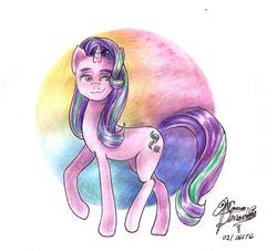 Size: 2169x1972 | Tagged: safe, artist:mannybcadavera, starlight glimmer, g4, female, solo, traditional art