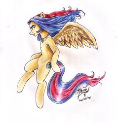 Size: 2375x2509 | Tagged: safe, artist:mannybcadavera, oc, oc only, oc:sigvard, pegasus, pony, high res, solo, traditional art