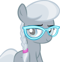 Size: 11063x11460 | Tagged: safe, artist:cyanlightning, silver spoon, g4, twilight time, .svg available, absurd resolution, female, glasses, missing accessory, missing cutie mark, simple background, solo, transparent background, vector