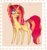 Size: 534x574 | Tagged: dead source, safe, artist:mlpjewel, sunset shimmer, pony, unicorn, g4, :p, female, freckles, looking at you, missing cutie mark, peppered bacon, solo, tongue out