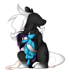 Size: 1024x1091 | Tagged: safe, artist:despotshy, oc, oc only, oc:despy, pegasus, pony, hug, micro, simple background, transparent background