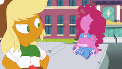 Size: 1920x1080 | Tagged: safe, artist:givralix, screencap, applejack, pinkie pie, equestria girls, g4, my little pony equestria girls: rainbow rocks