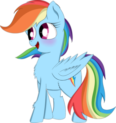 Size: 1712x1822 | Tagged: safe, artist:brok-enwings, rainbow dash, pony, g4, blushing, female, solo