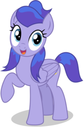 Size: 1975x2962 | Tagged: safe, artist:bluemeganium, hyacinth dawn, pegasus, pony, g4, top bolt, background pony, female, folded wings, looking at you, mare, raised hoof, simple background, smiling, solo, transparent background, wings