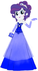 Size: 690x1280 | Tagged: safe, artist:tsundra, rarity, equestria girls, g4, alternate clothes, alternate hairstyle, beautiful, blue, clothes, dress, female, simple background, solo, transparent background