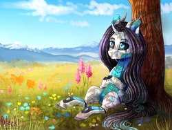 Size: 1333x1000 | Tagged: source needed, safe, artist:blacki, oc, oc only, oc:danteliana, pony, robot, robot pony, solo